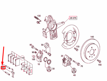 NEW MERCEDES-BENZ ML W163 REAR DISC BRAKE CALIPER REPAIR KIT A1634200983
