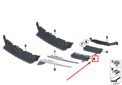 NEW BMW 6 GRAN COUPE F06 FRONT LEFT GRILL 7211473 51117211473 ORIGINAL
