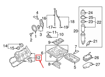 NEW AUDI A8 D3 4E RIGHT VALVE COVER 06E103472L ORIGINAL