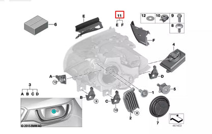 NEW BMW I3 I01 FRONT LEFT HEADLIGHT TRIM 63117396333 ORIGINAL