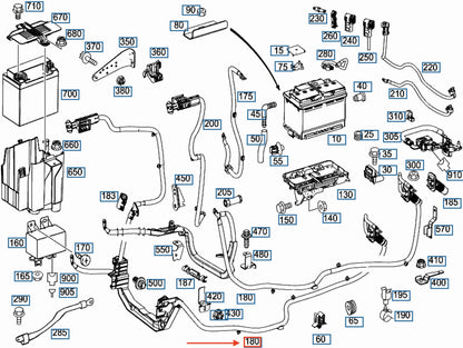 NEW MB SPRINTER 906 BATTERY TO STARTER/ALTERNATOR WIRING A9064401641