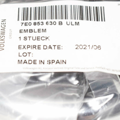 NEW VOLKSWAGEN TRANSPORTER T5 REAR LID BADGE 7E0853630BULM ORIGINAL