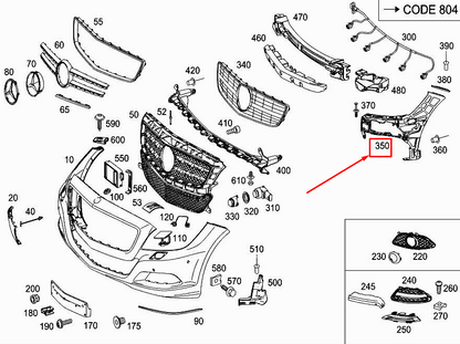 new mercedes-benz cls c218 front left bumper carrier a2188852965 original