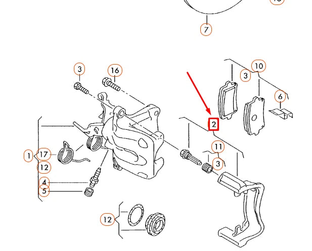 NEW VOLKSWAGEN JETTA A5 REAR RIGHT BRAKE CALIPER CARRIER 1K0615426L ORIGINAL