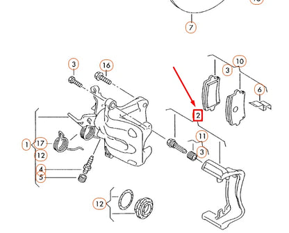 NEW VOLKSWAGEN JETTA A5 REAR RIGHT BRAKE CALIPER CARRIER 1K0615426L ORIGINAL