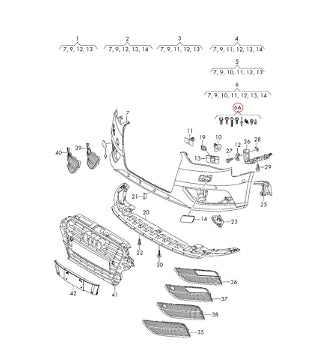 NEW AUDI A3 8V FRONT BUMPER BUMPER COVER HARDWARE KIT 8V0098623A ORIGINAL