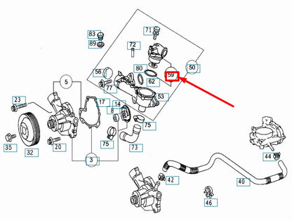 NEW MERCEDES-BENZ C W203 THERMOSTAT 87 DEGRESS A1112001715 ORIGINAL