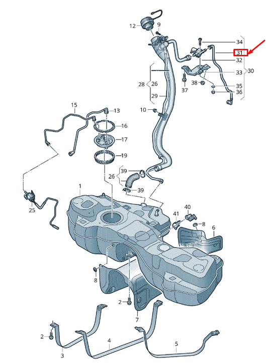 new audi q7 4m fuel tank breather line 4m0201183j original