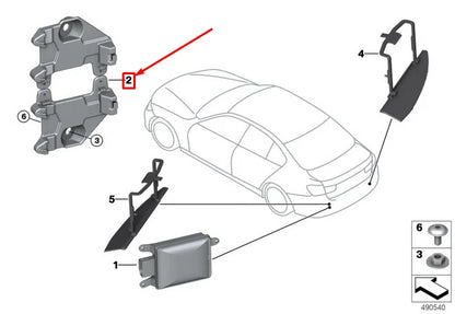 NEW BMW 3 F30 LANE CHANGE WARNING CONTROL UNIT HOLDER 66326795928 ORIGINAL