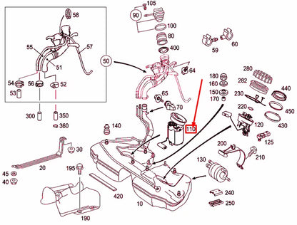 NEW MERCEDES-BENZ C W203 FUEL TANK DELIVERY UNIT A2034702394 ORIGINAL