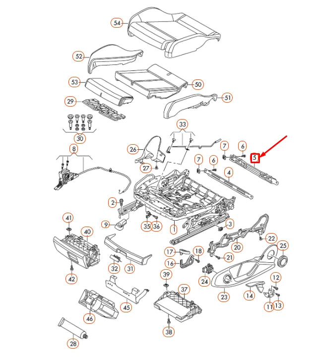 NEW AUDI TT FV 8S FRONT RIGHT CHILD ISOFIX BRACKET 8S0881545