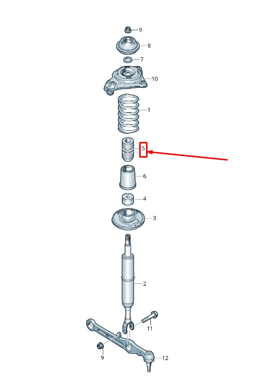 NEW AUDI A6 AVANT C6 FRONT SHOCK ABSORBER BUMP STOP 4F0412131D ORIGINAL