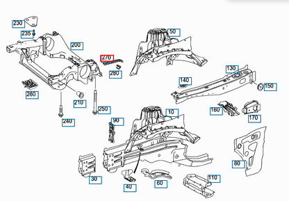 NEW MERCEDES-BENZ GLC COUPE C253 FENDER APRON BRACE A2536280900 ORIGINAL