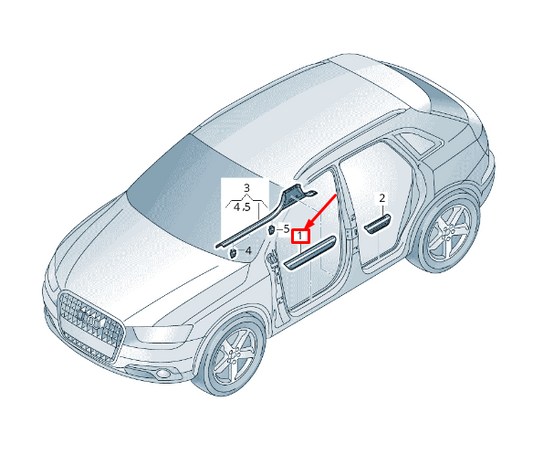 new audi q3 8u front left outer sill trim strip 8u0853373c9b9 original