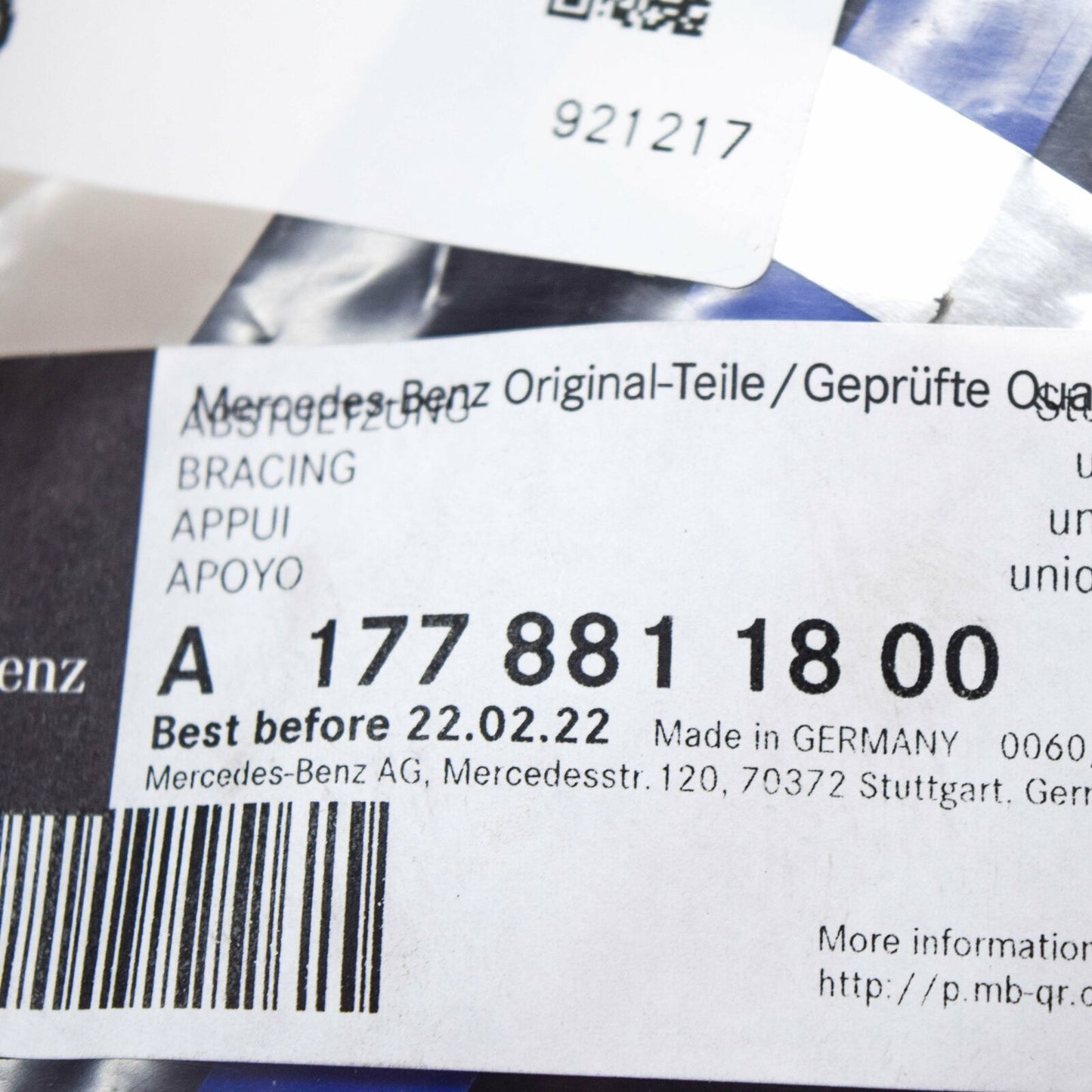 NEW MERCEDES-BENZ A W177 FRONT LEFT FENDER BRACING A1778811800 ORIGINAL