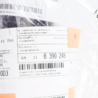 NEW BMW 3 COMPACT E36 HEATER RADIATOR PLASTIC DOUBLE PIPE 64118390248 ORIGINAL