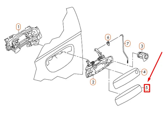 NEW AUDI A3 8P FRONT RIGHT DOOR HANDLE TRIM PLATE LHD 4F0839239GRU ORIGINAL