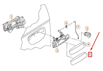 NEW AUDI A3 8P FRONT RIGHT DOOR HANDLE TRIM PLATE LHD 4F0839239GRU ORIGINAL