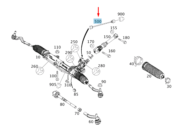 NEW MB E W212 STEERING SPEED SENSITIVE WIRING HARNESS RHD A2125405433 ORIGINAL