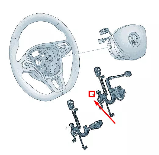 NEW VOLKSWAGEN T-ROC A11 STEERING WHEEL CABLE HARNESS 5TA971584