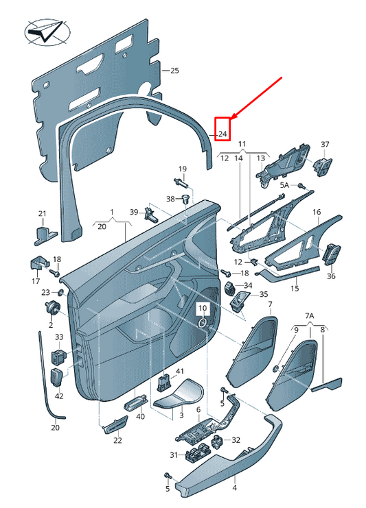 new audi q7 4m front left door window frame trim 4m08675874pk original