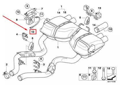 NEW BMW 3 COUPE E92 REAR EXHAUST SYSTEM GROUND CABLE 12427840591 7840591