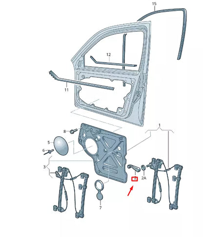 NEW VW TRANSPORTER VI T6 FRONT DOOR WINDOW CRANK 6Q0837581B92W