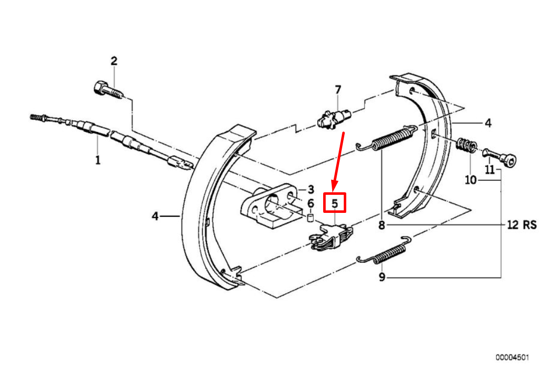 new bmw 7 e38 parking brake expanding lock 6868624 34416868624 original