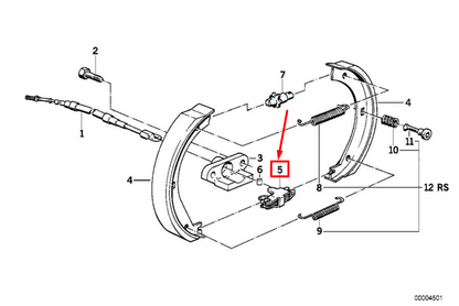 new bmw 7 e38 parking brake expanding lock 6868624 34416868624 original