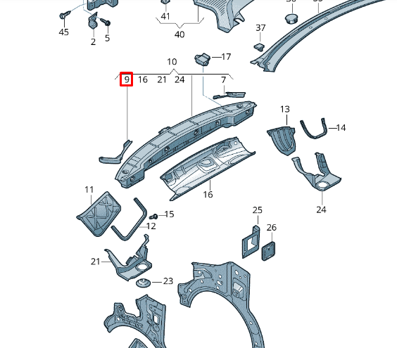 new vw transporter t6 front bonnet hood mount stay support 7e0805065 original