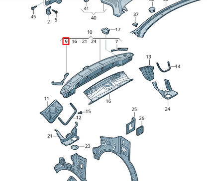 new vw transporter t6 front bonnet hood mount stay support 7e0805065 original