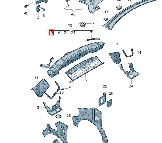 new vw transporter t6 front bonnet hood mount stay support 7e0805065 original