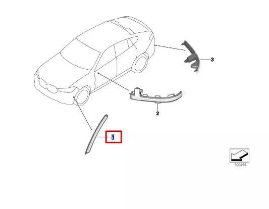 NEW BMW X6 G06 M F96 FRONT RIGHT SIDE MARKER REFLECTOR 63147437082 ORIGINAL