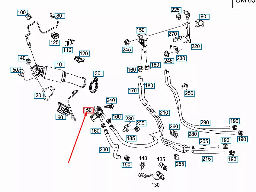 NEW MERCEDES-BENZ C W205 DIFFERENTIAL PRESSURE SENSOR A0009056503