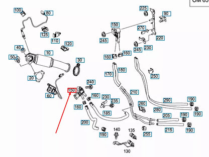 NEW MERCEDES-BENZ C W205 DIFFERENTIAL PRESSURE SENSOR A0009056503