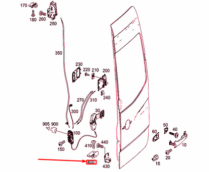 NEW MB SPRINTER 906 REAR PANEL DOOR LOCKING GUIDE A9067600077 ORIGINAL