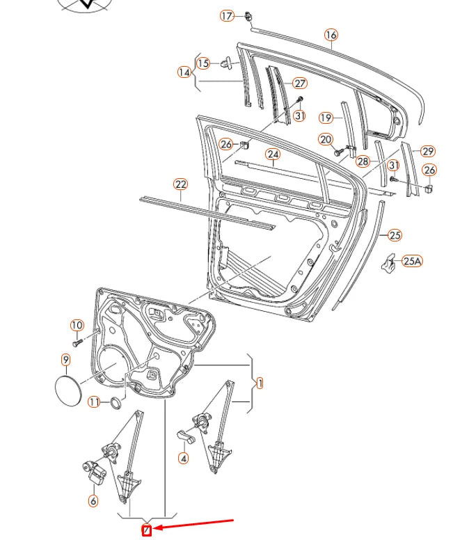 NEW VOLKSWAGEN PASSAT B6 REAR RIGHT DOOR WINDOW REGULATOR 3C9839462L ORIGINAL
