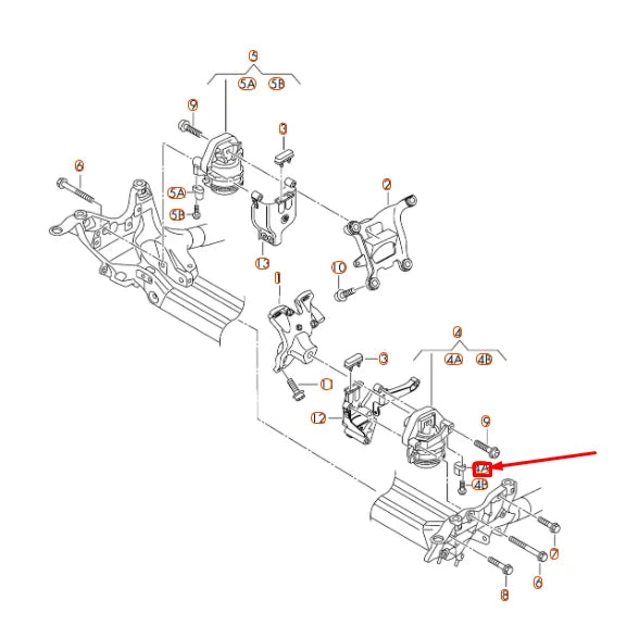 NEW AUDI A6 C7 ENGINE MOUNTING ACCELERATOR SENSOR 4H0907508 ORIGINAL