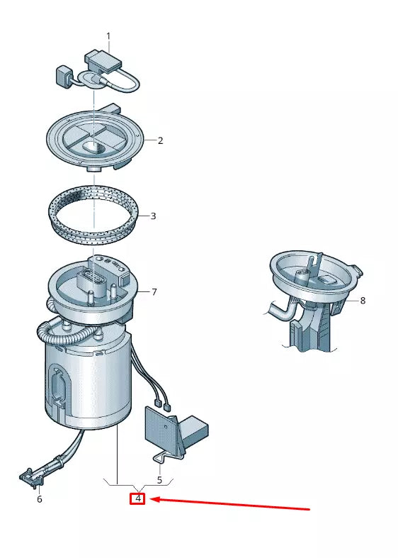 NEW VOLKSWAGEN PASSAT B8 IN-TANK FUEL PUMP 3C8919051A ORIGINAL