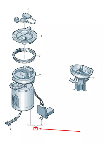 NEW VOLKSWAGEN PASSAT B8 IN-TANK FUEL PUMP 3C8919051A ORIGINAL