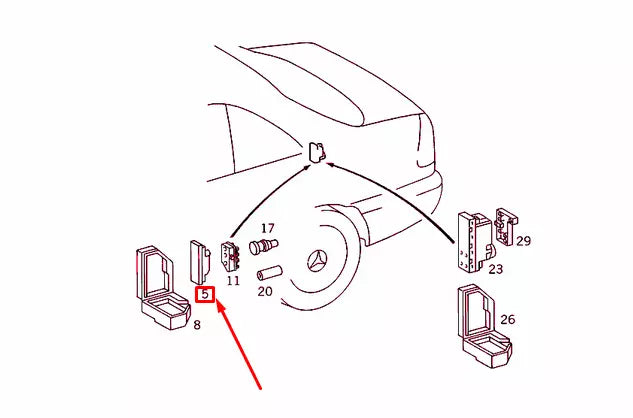 NEW MB C W202 CENTRAL LOCKING AND AIR CONDITIONER PUMP A2028001548