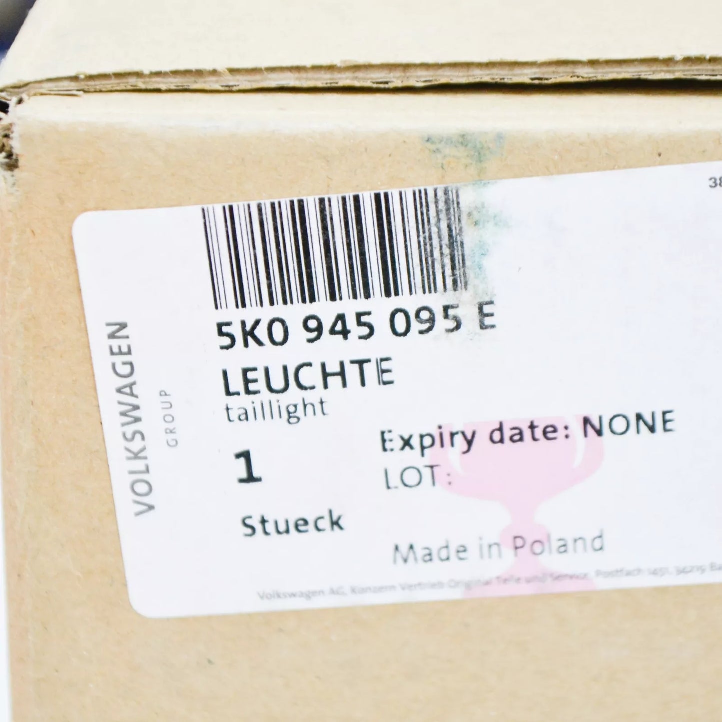 NEW VOLKSWAGEN GOLF MK6 REAR LEFT OUTER TAILLIGHT 5K0945095E