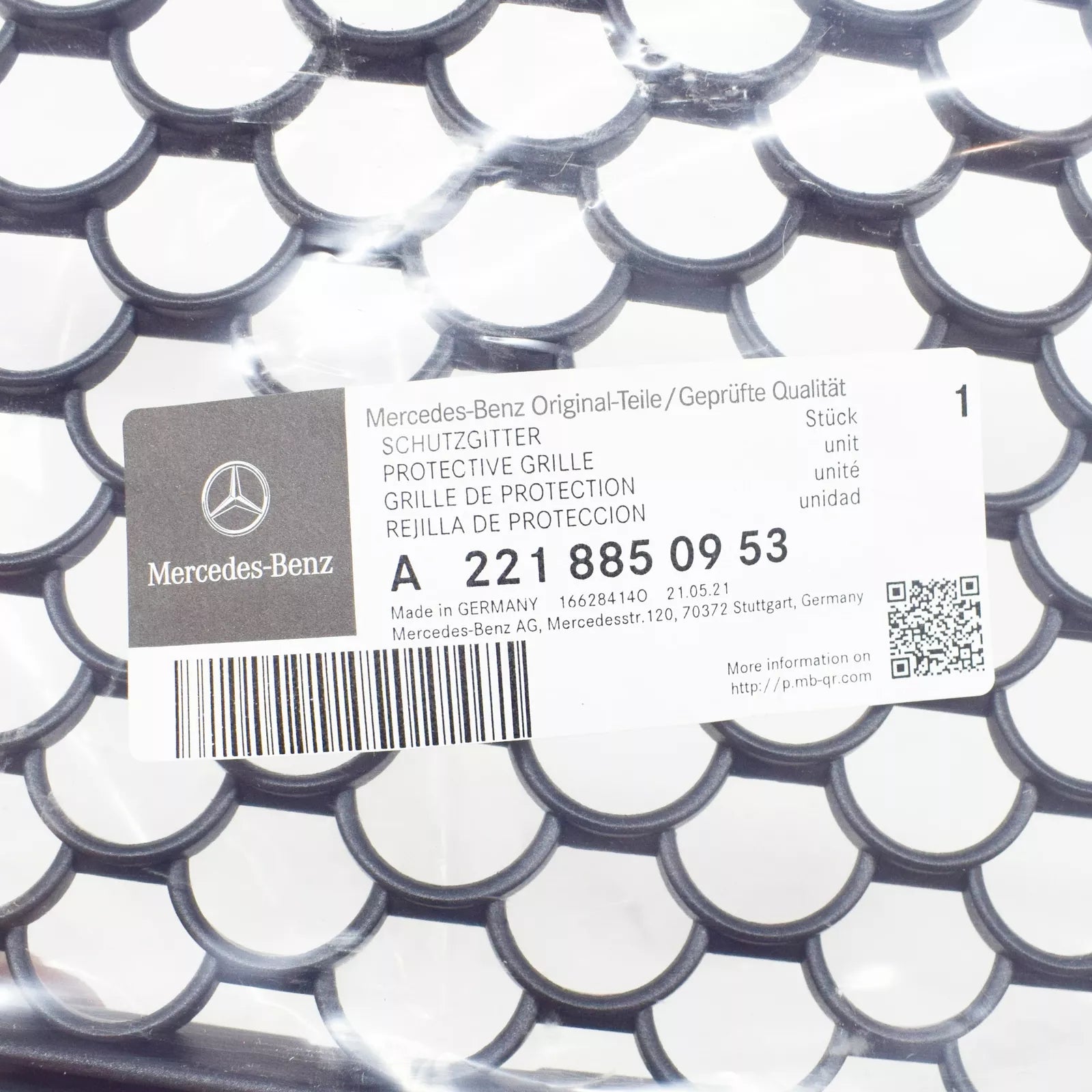 NEW MERCEDES-BENZ S W221 AMG FRONT BUMPER CENTER GRILLE A2218850953 ORIGINAL