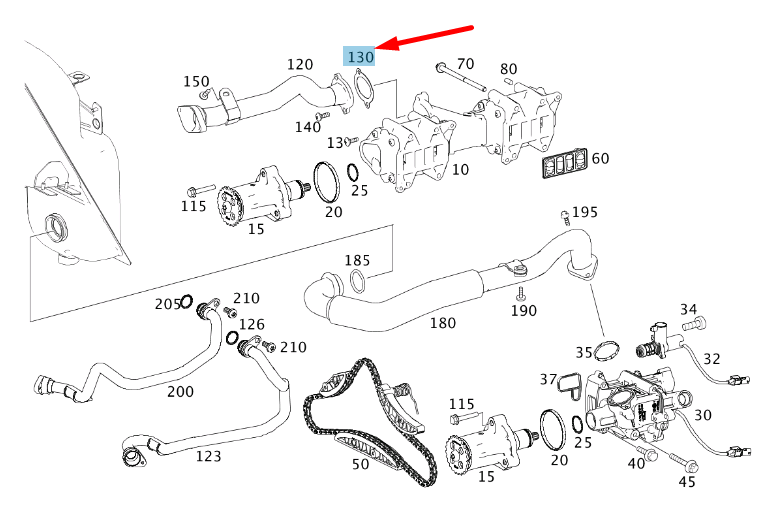 new mb sls amg c197 oil pump feed liner metal seal a1591880480 original