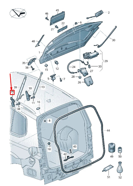 NEW VW TOURAN 5T REAR LEFT DRIVE UNIT BRACKET 5TA827427E