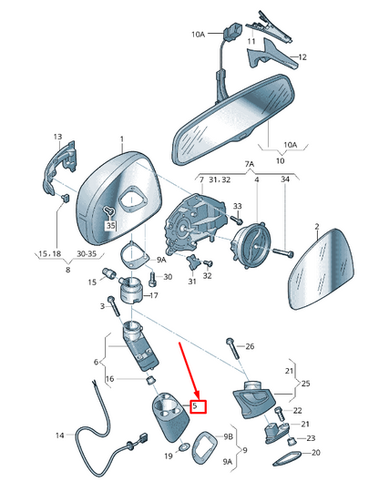 new audi r8 spyder 42 left side mirror bracket cover rhd 424857109gru original