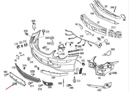 NEW MERCEDES-BENZ SL R230 FRONT LICENSE PLATE HOLDER A23088500819051