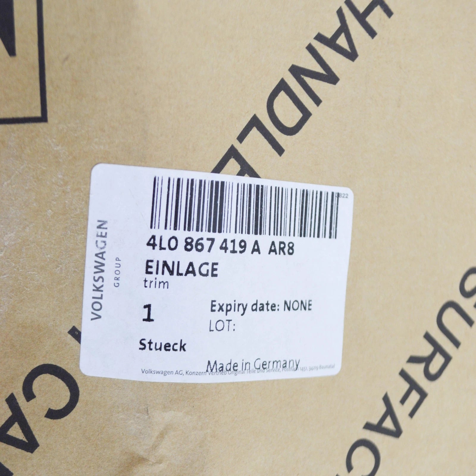 NEW AUDI Q7 4L REAR LEFT SIDE DOOR CARD PANEL STRIP TRIM 4L0867419AAR8 ORIGINAL