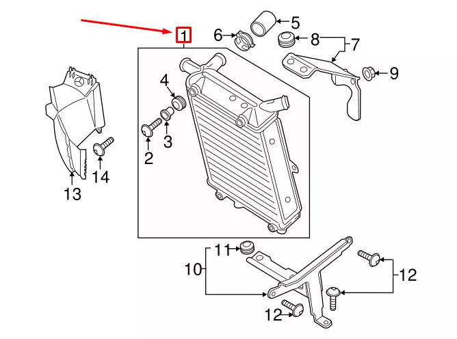 NEW AUDI A4 8E B7 RIGHT AUXILIARY RADIATOR 8E0121212H ORIGINAL