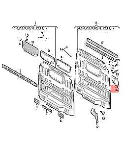 new volkswagen crafter sz partition left upper trim 7c0863097a01a original